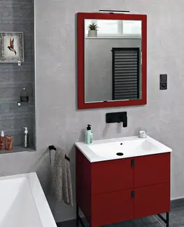 Kúpeľňový nábytok SAPHO - MITRA umývadlová skrinka 74,5x55x45,2 cm, bordó MT073