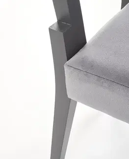 Jedálenské stoličky HALMAR Sorbus jedálenská stolička grafit / sivá