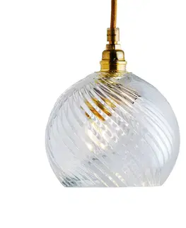 Závesné svietidlá EBB & FLOW EBB & FLOW Rowan závesná lampa zlatá/kryštál Ø 15,5 cm