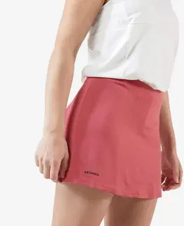stolný tenis Dámska tenisová sukňa Dry Essentiel 100 ružová