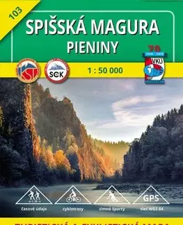 Turistika, skaly Spišská Magura - Pieniny - TM 103 - 1: 50 000