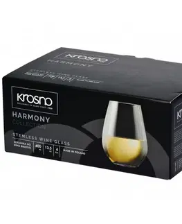 Dekorácie a bytové doplnky Sada pohárov na víno Harmony 6x400 ml