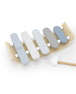 Drevené hračky LABEL-LABEL - Xylofón, modrý