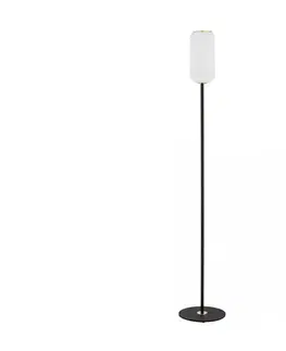 Lampy Argon Argon 4995 - Stojacia lampa VALIANO 1xE27/15W/230V čierna/biela/zlatá 