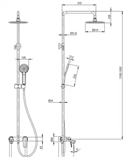 Sprchy a sprchové panely DEANTE - Tubo Sprchový stĺp so zmiešavacou batériou chrómNAC_01UM