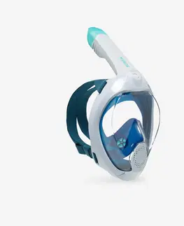 šnorchl Celotvárová maska Easybreath 540 Freetalk s akustickým ventilom svetlomodrá