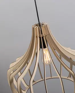 Zavesne lampy Dizajnové závesné svietidlo drevo - Twan