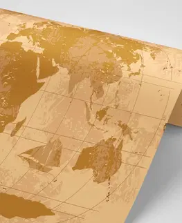 Samolepiace tapety Samolepiaca tapeta rustikálna mapa sveta