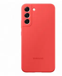 Puzdrá na mobilné telefóny Samsung Silicone Cover S22 Plus, coral - OPENBOX (Rozbalený tovar s plnou zárukou) EF-PS906TPEGWW
