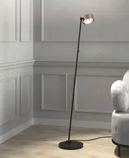 Stojacie lampy Top Light Puk! 120 Floor LED číre/matné-medená/čierna