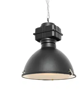 Zavesne lampy Industriálne závesné svietidlo čierne 53,5 cm - Sicko