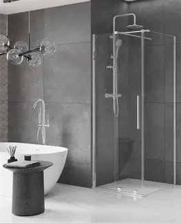 Sprchovacie kúty MEXEN/S - Velar Obdĺžnikový sprchovací kút 110 x 110 cm, transparent, chróm 871-110-110-01-01