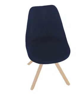 Jedálenské stoličky KONDELA Sabra jedálenská stolička modrá (Velvet) / buk