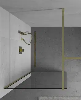 Sprchové dvere MEXEN/S - Kyoto Sprchová zástena WALK-IN 180 x 85 cm, transparent, zlatá 800-180-202-50-00-085