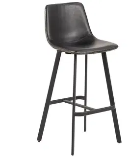 Plastové stoličky Barová stolička black 2 ks