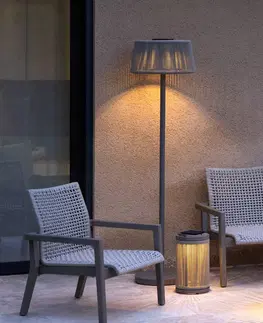 Solárne lampy Les Jardins LED solárna stojacia lampa Rop&Strip, výškovo nastaviteľná, 500 lm