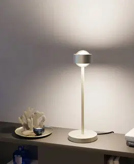 Stolové lampy Top Light Puk! 80 Eye Table LED, šošovka matná, nikel matná