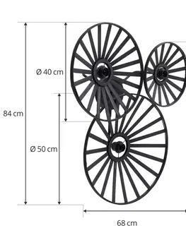 Nástenné svietidlá Lindby Nástenné svietidlo Lindby Evandor, trojsvetelné, čierne