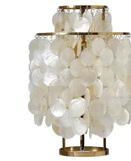 Lampy na nočný stolík Verpan VERPAN Fun 2TM – perleťová stolná lampa, mosadz