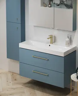 Kúpeľňový nábytok CERSANIT - Zrkadlová skrinka LARGA 60 modrá S932-017