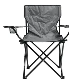 Outdoorové vybavenie Cattara 13447 Kempingová skladacia stolička Bari, sivá, 49 x 39 x 84 cm