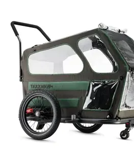 Sedačky a vozíky Vozík pre psa TaXXi M tmavo šedá/tmavo zelená