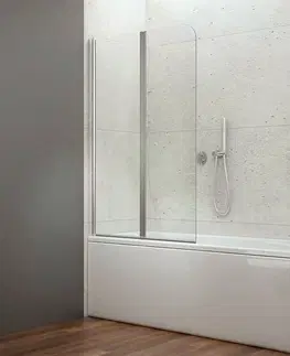 Sprchové dvere AQUALINE - WILA vaňová zástena 900x1400 mm, skladacie, chrom, číre sklo AQ5742