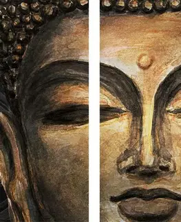 Obrazy Feng Shui 5-dielny obraz tvár Budhu