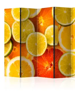 Paravány Paraván Citrus fruits Dekorhome 135x172 cm (3-dielny)