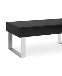 Konferenčné stoly Konsimo Sp. z o.o. Sp. k. Konferenčný stolík PAVO 45x110 cm lesklá čierna 