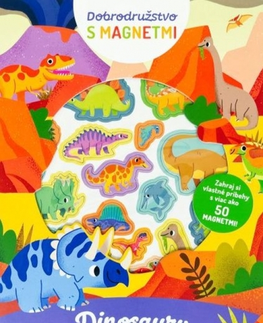 Leporelá, krabičky, puzzle knihy Dinosaury - Dobrodružstvo s magnetmi
