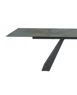 Jedálenské stoly Rozkladací jedálenský stôl SALVADORE CERAMIC Signal Čierna