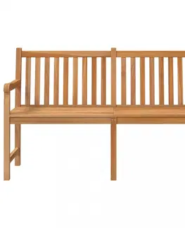 Záhradné lavice Záhradná lavica masívny teak Dekorhome 114 cm