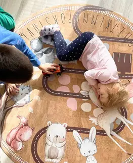 Korkové koberce Detský koberec zvieratká z korku