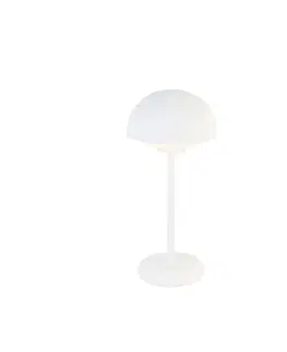 Stolove lampy Stolná lampa biela vrátane LED dobíjacieho a 3-stupňového dotykového stmievača - Maureen