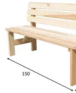 Záhradné lavice VIKING lavica - 150 cm 180 cm 200 cm ROJAPLAST 180 cm