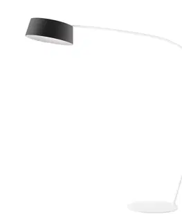 Stojacie lampy do obývačky Stilnovo Stilnovo Oxygen FL1 oblúkové LED svietidlo, čierna