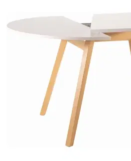 Jedálenské stoly OPRA jedálenský stôl, biela / buk