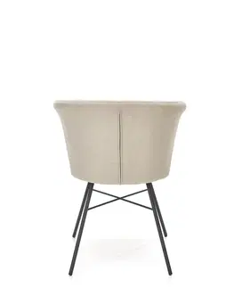 Jedálenské stoličky HALMAR K459 jedálenská stolička béžová / čierna