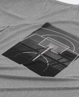 dresy Pánske basketbalové tričko/dres TS500 Fast sivé s fotkou