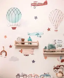 Nálepky na stenu Nálepky do detskej izby - Retro autá a balóny