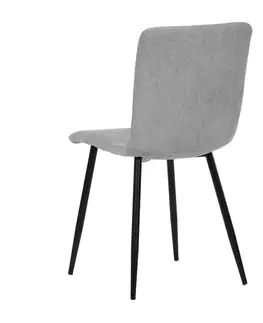 Bývanie a doplnky Súprava jedálenských polstrovaných stoličiek 4 ks, sivá, 42 x 88 x 52 cm