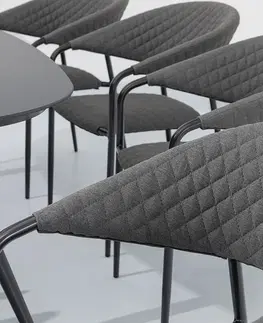 Záhradné stoličky a kreslá Luxusné hliníkové jedálenské kreslo MELIA LIKA TEX (sivá)