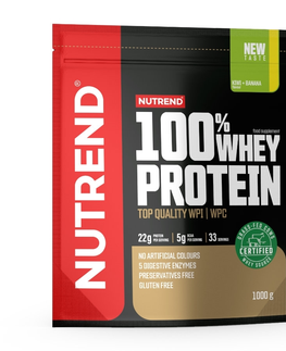 Proteíny Práškový koncentrát Nutrend 100% WHEY Protein 1000g ľadová káva