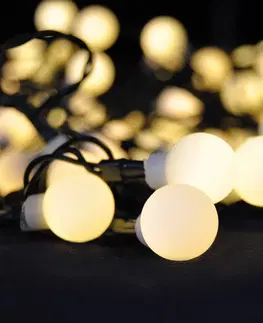 Vianočné dekorácie Solight Svetelná vonkajšia reťaz 100 LED s diaľkovým ovládačom, 10 m