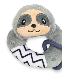 Plyšové hračky NEW BABY - Detská plyšová hrkálka Sloth