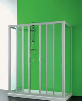 Sprchovacie kúty HOPA - Sprchové dvere MAESTRO CENTRALE - Farba rámu zásteny - Plast biely, Rozmer A - 160, Smer zatváranie - Univerzálny Ľavé / Pravé, Výplň - Polystyrol 2,2 mm (acrilico), Výška - 185 BSMAC16P