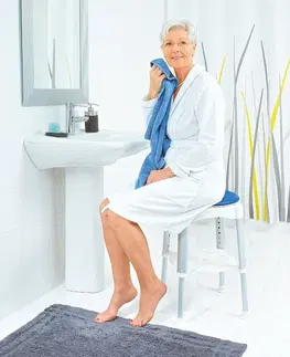 Kúpeľňa RIDDER - HANDICAP Stolička otočná, nastavitelná výška, biela/modrá A0050401