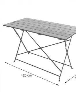 Záhradné stoly Skladací záhradný stôl Dekorhome Hnedá
