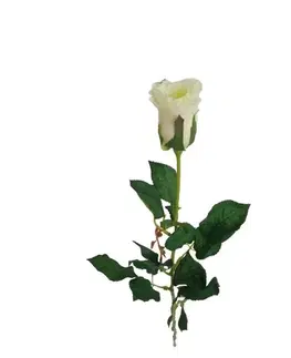 Kvety Umelá kvetina púčik Ruža biela, 64 cm, 9 ks